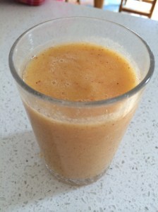 Apple, banana, mandarin and lemon juice