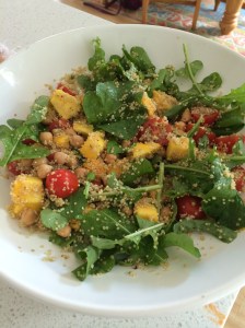 Quinoa salad with mango salsa