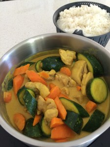 Satay chicken dinner