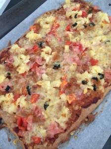 Gluten free pizza with toppings