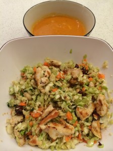 Asian Slaw and Tomato soup 