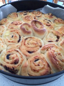 Marmite and cheese scrolls