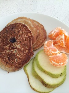 Apple and blueberry pancakes 