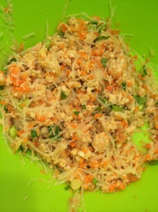 Leftover spring roll filling 