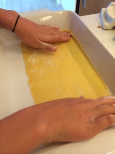 Homemade pasta sheet