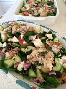 Greek style fish salad 